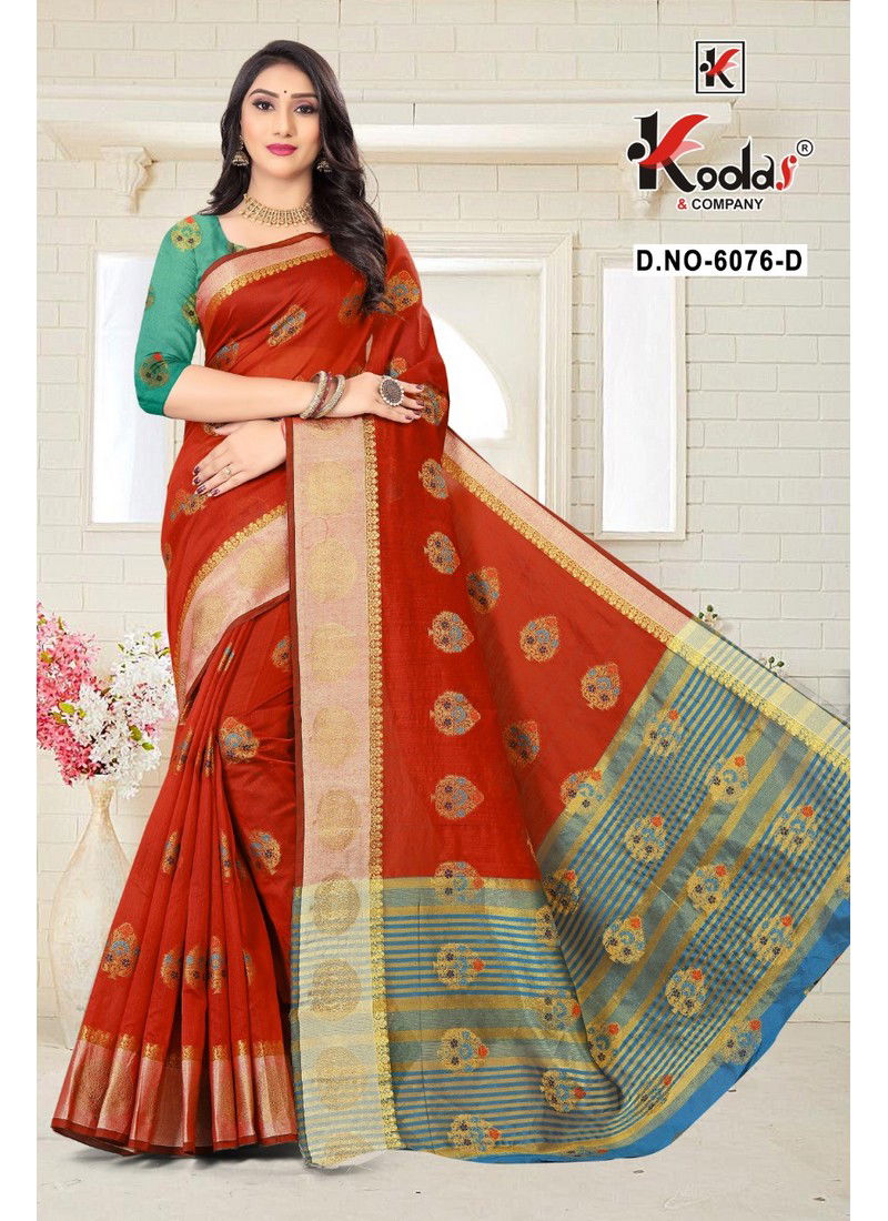 Zeenat 6076 Letest Feancy Cotton Silk Festive Wear Designer Saree Collection
